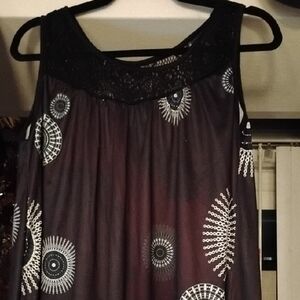 Elegant Black and White Patterned Dress